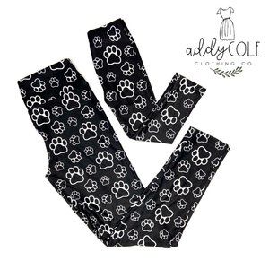 Mommy and me paw print leggings